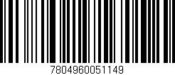 Código de barras (EAN, GTIN, SKU, ISBN): '7804960051149'