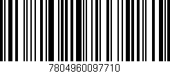 Código de barras (EAN, GTIN, SKU, ISBN): '7804960097710'