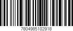 Código de barras (EAN, GTIN, SKU, ISBN): '7804985102918'