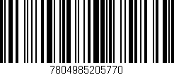 Código de barras (EAN, GTIN, SKU, ISBN): '7804985205770'