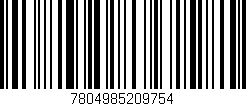 Código de barras (EAN, GTIN, SKU, ISBN): '7804985209754'