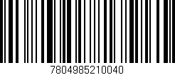 Código de barras (EAN, GTIN, SKU, ISBN): '7804985210040'