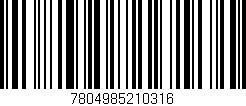 Código de barras (EAN, GTIN, SKU, ISBN): '7804985210316'