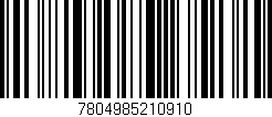 Código de barras (EAN, GTIN, SKU, ISBN): '7804985210910'