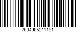 Código de barras (EAN, GTIN, SKU, ISBN): '7804985211191'