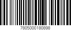 Código de barras (EAN, GTIN, SKU, ISBN): '7805000180898'