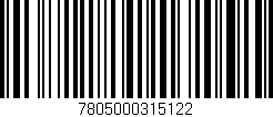 Código de barras (EAN, GTIN, SKU, ISBN): '7805000315122'