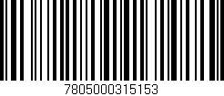 Código de barras (EAN, GTIN, SKU, ISBN): '7805000315153'