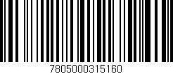 Código de barras (EAN, GTIN, SKU, ISBN): '7805000315160'