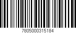 Código de barras (EAN, GTIN, SKU, ISBN): '7805000315184'