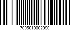 Código de barras (EAN, GTIN, SKU, ISBN): '7805010002098'