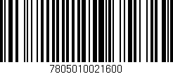 Código de barras (EAN, GTIN, SKU, ISBN): '7805010021600'