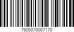 Código de barras (EAN, GTIN, SKU, ISBN): '7805070007170'
