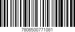 Código de barras (EAN, GTIN, SKU, ISBN): '7806500771081'