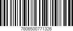 Código de barras (EAN, GTIN, SKU, ISBN): '7806500771326'