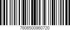 Código de barras (EAN, GTIN, SKU, ISBN): '7806500960720'