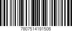 Código de barras (EAN, GTIN, SKU, ISBN): '7807514191506'