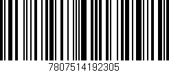 Código de barras (EAN, GTIN, SKU, ISBN): '7807514192305'