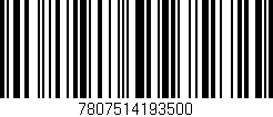 Código de barras (EAN, GTIN, SKU, ISBN): '7807514193500'