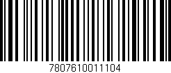 Código de barras (EAN, GTIN, SKU, ISBN): '7807610011104'