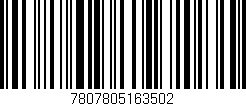 Código de barras (EAN, GTIN, SKU, ISBN): '7807805163502'