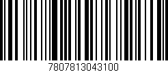 Código de barras (EAN, GTIN, SKU, ISBN): '7807813043100'