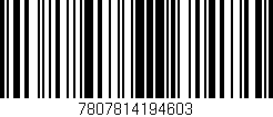Código de barras (EAN, GTIN, SKU, ISBN): '7807814194603'