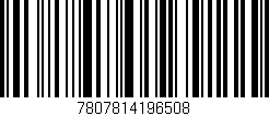 Código de barras (EAN, GTIN, SKU, ISBN): '7807814196508'