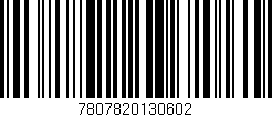 Código de barras (EAN, GTIN, SKU, ISBN): '7807820130602'