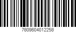 Código de barras (EAN, GTIN, SKU, ISBN): '7809604012258'