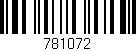 Código de barras (EAN, GTIN, SKU, ISBN): '781072'