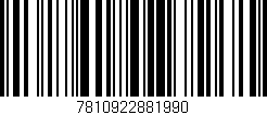 Código de barras (EAN, GTIN, SKU, ISBN): '7810922881990'
