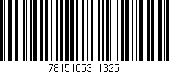 Código de barras (EAN, GTIN, SKU, ISBN): '7815105311325'