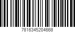 Código de barras (EAN, GTIN, SKU, ISBN): '7816345204668'