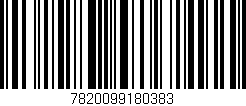 Código de barras (EAN, GTIN, SKU, ISBN): '7820099180383'