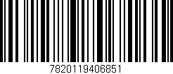 Código de barras (EAN, GTIN, SKU, ISBN): '7820119406851'