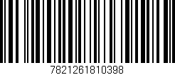 Código de barras (EAN, GTIN, SKU, ISBN): '7821261810398'