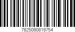 Código de barras (EAN, GTIN, SKU, ISBN): '7825080819754'