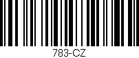 Código de barras (EAN, GTIN, SKU, ISBN): '783-CZ'