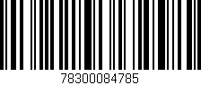 Código de barras (EAN, GTIN, SKU, ISBN): '78300084785'