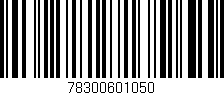 Código de barras (EAN, GTIN, SKU, ISBN): '78300601050'