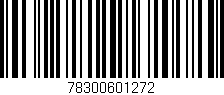 Código de barras (EAN, GTIN, SKU, ISBN): '78300601272'
