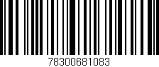 Código de barras (EAN, GTIN, SKU, ISBN): '78300681083'