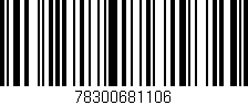 Código de barras (EAN, GTIN, SKU, ISBN): '78300681106'