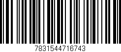 Código de barras (EAN, GTIN, SKU, ISBN): '7831544716743'