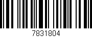 Código de barras (EAN, GTIN, SKU, ISBN): '7831804'