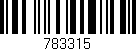 Código de barras (EAN, GTIN, SKU, ISBN): '783315'