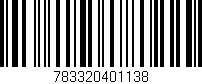 Código de barras (EAN, GTIN, SKU, ISBN): '783320401138'