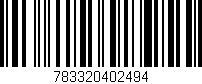 Código de barras (EAN, GTIN, SKU, ISBN): '783320402494'