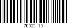 Código de barras (EAN, GTIN, SKU, ISBN): '78333/10'